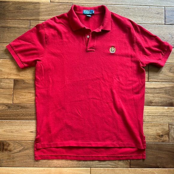 Vtg Polo by Ralph Lauren red crested polo.